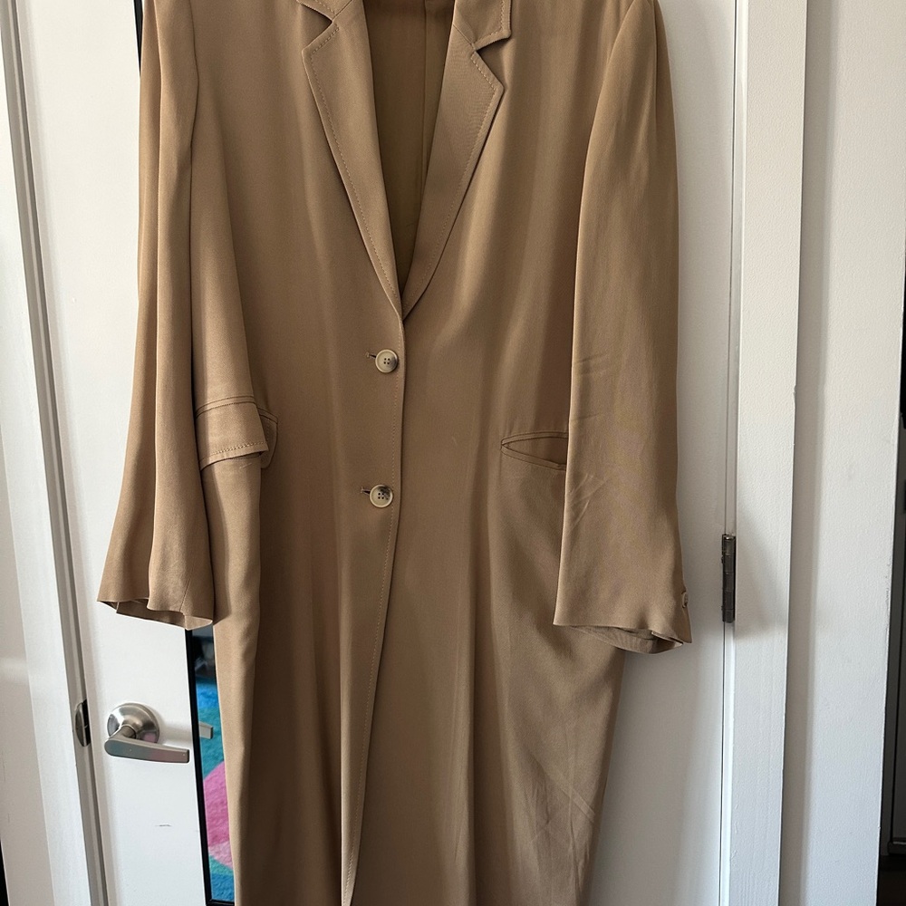 Chic Tan Longline Blazer
